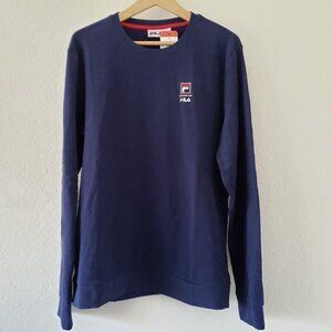 NWT - Fila Navy Crew Neck Lightweight Sweatshirt - Size M